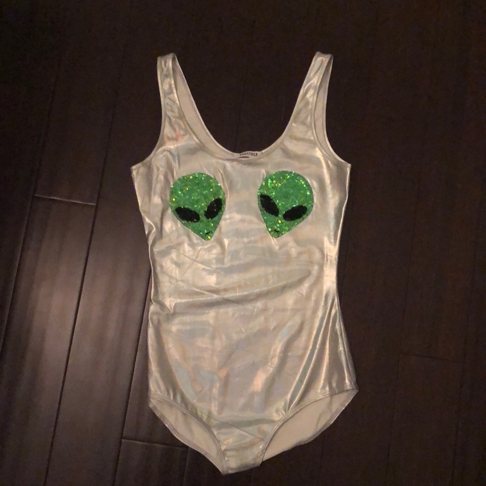Rag stock alien metallic body suit